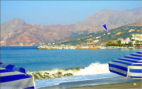 Located on a slope above Plakias