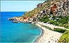 Preveli: Blick auf den Strand und die Bucht