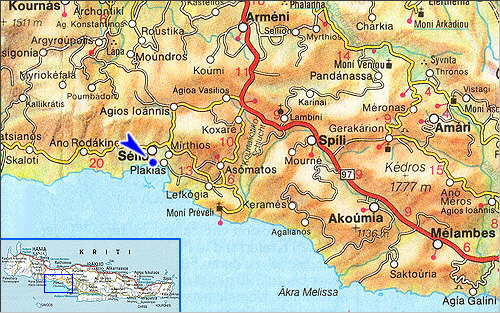 Plakias - Souda: Lageplan